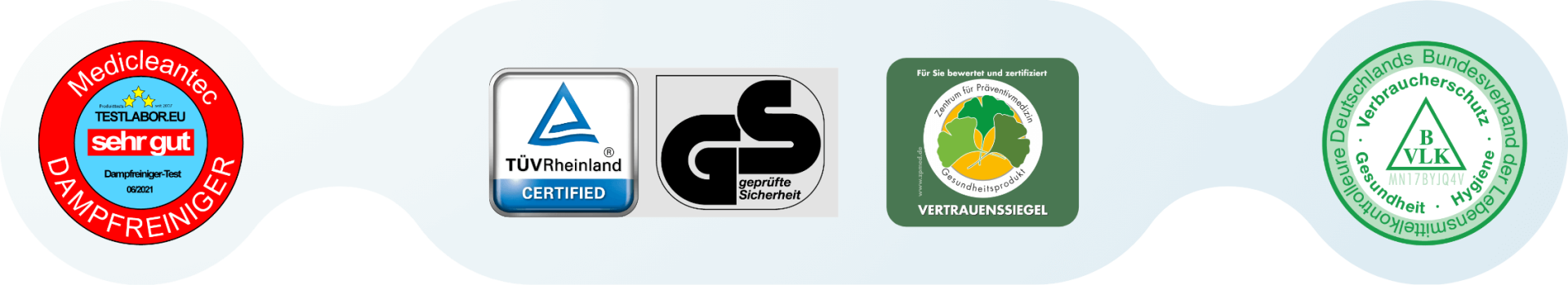 Thermostar und Medicleantec, vielfach ausgezeichnet durch zahlreiche Zertifikate