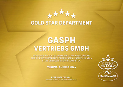 Gold Star Department für besten Service ausgezeichnet