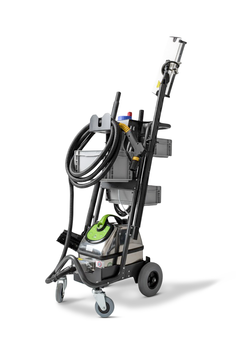 Medicleantec Micro Trockendampfreiniger mit praktischem Wagen AirGo